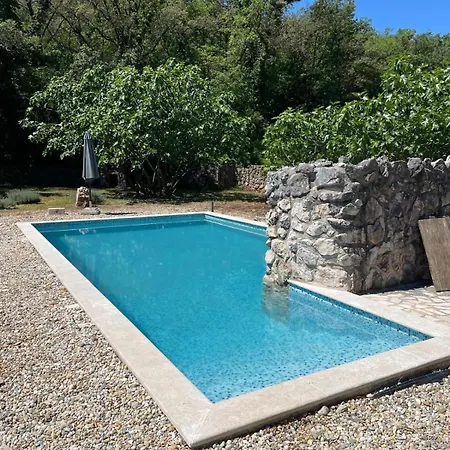 With Pool And Waterfall, Quiet Area - By Traveler Tourist Agency Krk - Id 2212 Vrbnik (Primorje-Gorski Kotar)